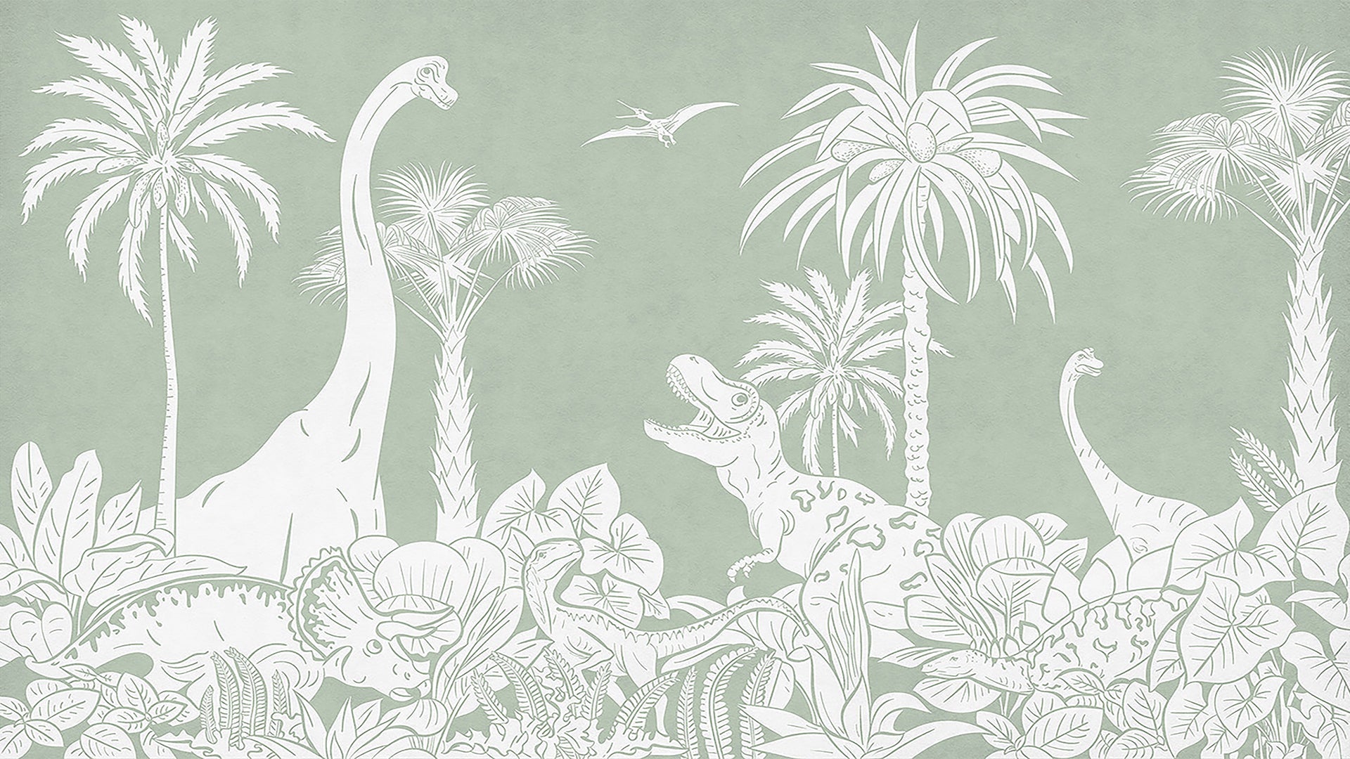 Prehistoric creatures wallpaper for Kids' Room Wallpaper-sample