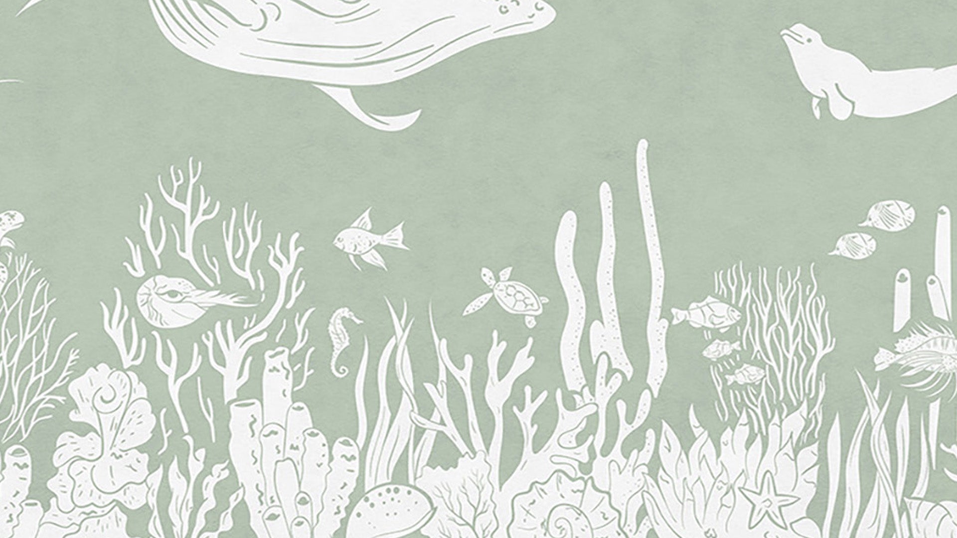Ocean Theme Pastel Wallpaper for Kids-sample
