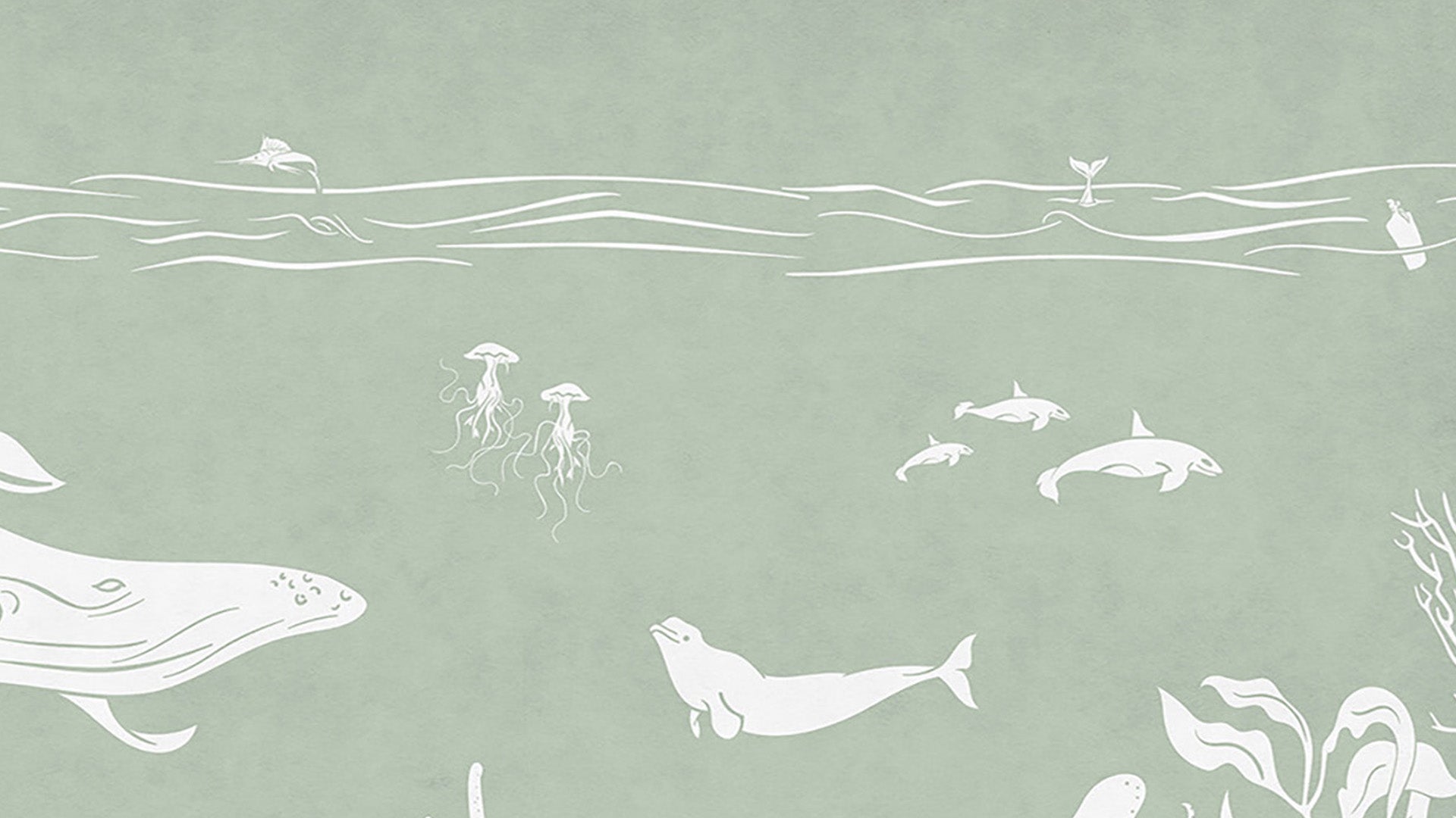Ocean Theme Pastel Wallpaper for Kids-sample