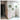Palm tree mural wallpaper with lush plants, flowers, butterflies, and birds on a pale background in a marble-floored modern interior.