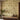Beige wallpaper with stylized green tree motifs forms a subtle backdrop behind a wooden bench, beige cushions, and a potted plant.