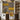 Dash-Dot-Jungle:Abstract Patterned Cats on Mustard and Black Striped Background