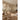 Beige large-scale abstract leaf mural wallpaper sets an elegant tone in a living room featuring a cream sectional, wooden dining table, and fireplace.