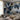 Avant-Construct: Geometric Abstract Painting in Muted Blues and Beige With Triangles, Circles and Modern Midcentury Style