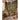 Whimsical forest wall mural featuring red treehouses linked by wooden bridges, set against olive green accents in a cozy children’s bedroom.