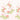 Tuscan-Orchard:Delicate Pink Water Lily Floral Wallpaper Pattern With Vintage Stripes and Butterflies