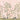 Blush pink wallpaper featuring graceful trees with rosy blossoms, lively birds, and scattered rocks on textured grassy ground.