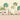 Elegant wallpaper featuring stylized deer, birds, green trees, and pink flora on a beige striped background with checkered trim.