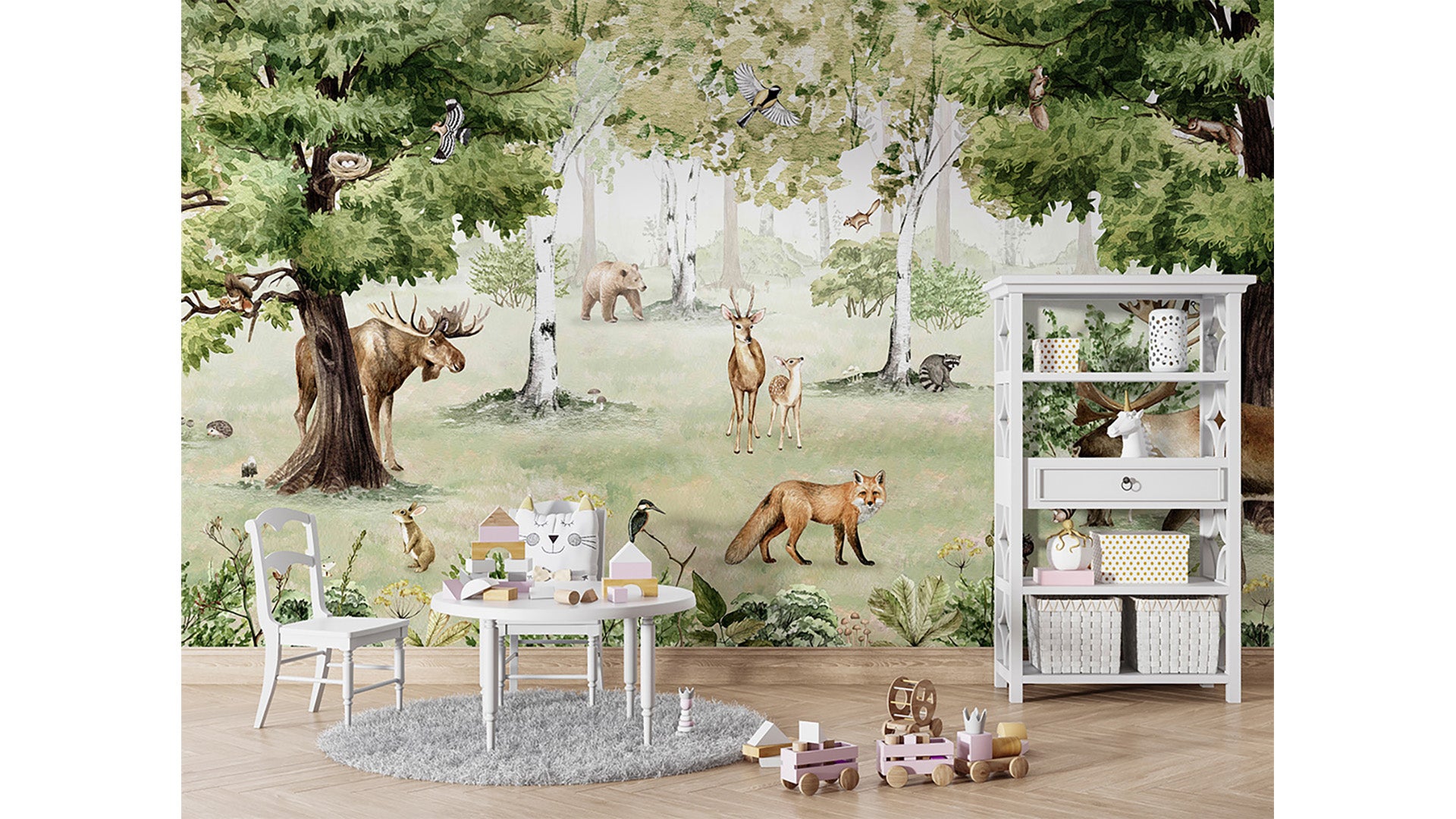 Whimsical Forest creature wallpaper-sample